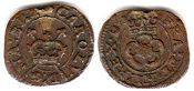 coin English old silver - Charles I farthing
