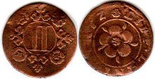 coin Lippe-Detmold 2 pfennig no date (1644-1669)