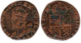 coin Spanish Netherlands oord 1589