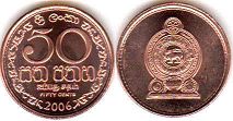 coin Sri Lanka 50 cents 2006