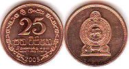 coin Sri Lanka 25 cents 2005