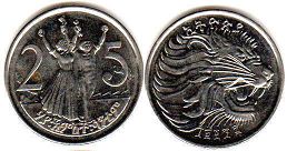 coin Ethiopia 25 cents 2004