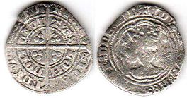 Münze Englisch altes Silber - Edward I. Halbgroat