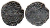 Münze Englisch altes Silber - Elizabeth I Penny