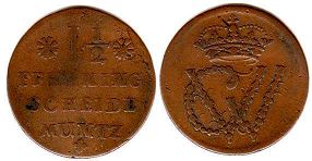 coin Brunswick-Luneburg-Celle 1,5 pfennig no date (1665-1705)
