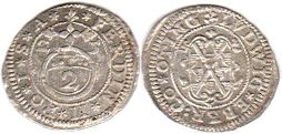 Münze Oettingen 2 Kreuzer 1625