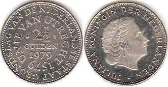 Münze Niederlande 2.5 Gulden 1979