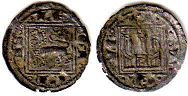 coin Castile and Leon obol 1252-1284