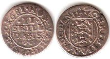 mynt Danmark 2 skilling 1681