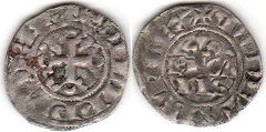 coin France double denier 1295-1303