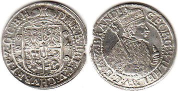 coin Brandenburg 1/4 taler 1624