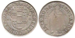 coin Munster 1/14 taler 1696