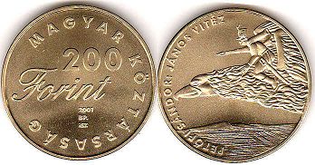 coin Hungary 200 forint 2001