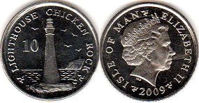 coin Isle of Man 10 pence 2009