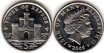 coin Isle of Man 5 pence 2009