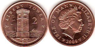 coin Isle of Man 2 pence 2009