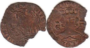 coin Castile and Leon 1/2 maravedi 1369-1379
