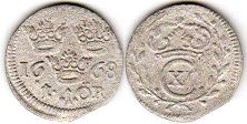 coin Sweden 1 ore 1668