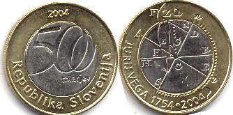 coin Slovenia 500 tolarjev 2004