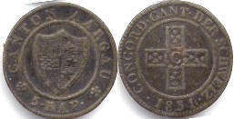 coin Swiss old 5 rappen 1831