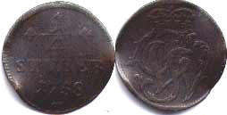 coin Wied-Runkel 1/4 stuber 1758