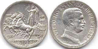 coin Italy 2 lire 1914