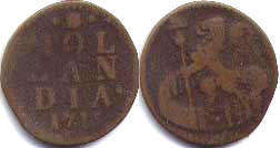 coin Holland 1 duit 1715