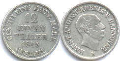 coin Hanover 1/12 taler 1845