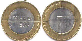 coin Slovenia 500 tolarjev 2003